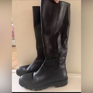Stuart weitzman Black Knee-High Leather Boots